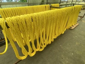 Weather Resistant UHMWPE Mooring Rope 12 Strand UHMWPE Marine Rope 18mm 28mm 38mm for Port Towing