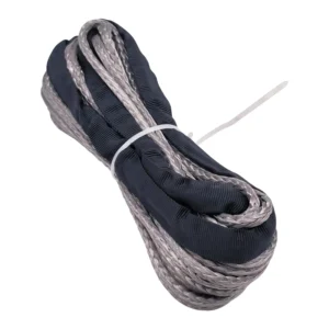 Winch Rope String Line Cable With Sheath Gray Synthetic Towing Rope 15m 7700LBs Car Wash Maintenance String for ATV UTV Off Road