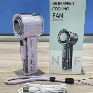 X05 Transparent Mecha Style USB Rechargeable High Speed Handheld Cooling Fan Small Fan for Cars