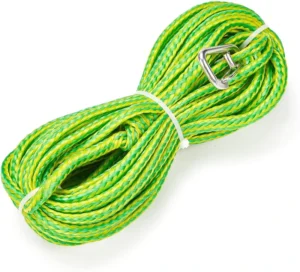 pp Kayak Tow Rope with Clip Boat Dock Line with Steel Hook Heavy Duty Hollow Braided Rope for Skiing Kayak Docking